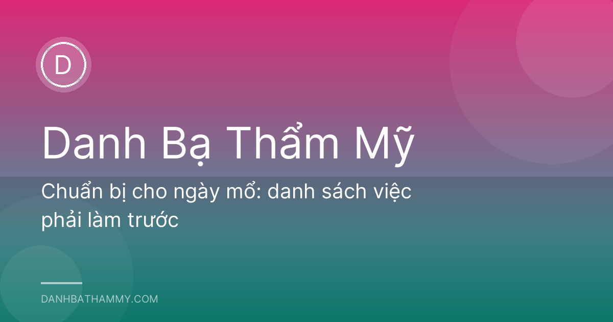 Chuẩn bị cho ngày mổ: danh sách việc phải làm trước